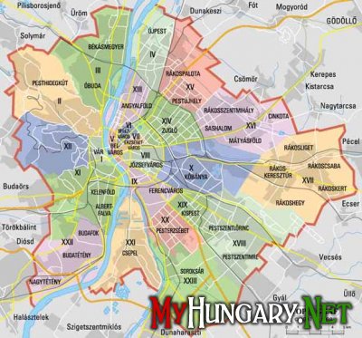 Районы Будапешта