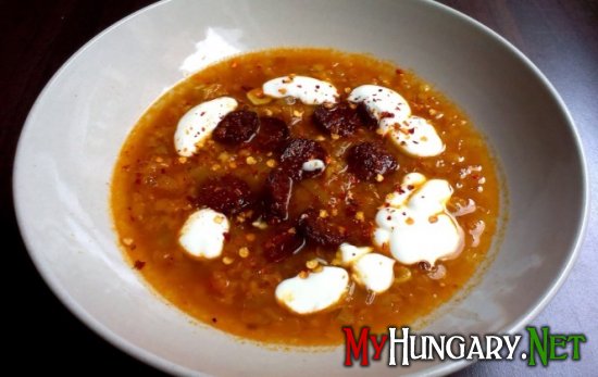 Венгерский новогодний чечевичный суп
