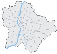 Схема районов Будапешта